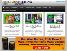 Tablet Screenshot of glassetchingsecrets.com